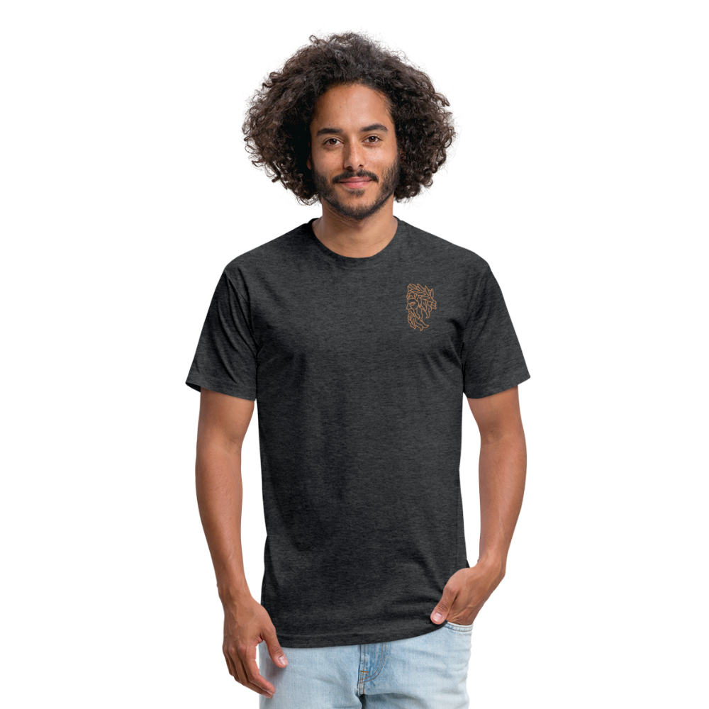 Mens Graphic Tee With Logo - heather black