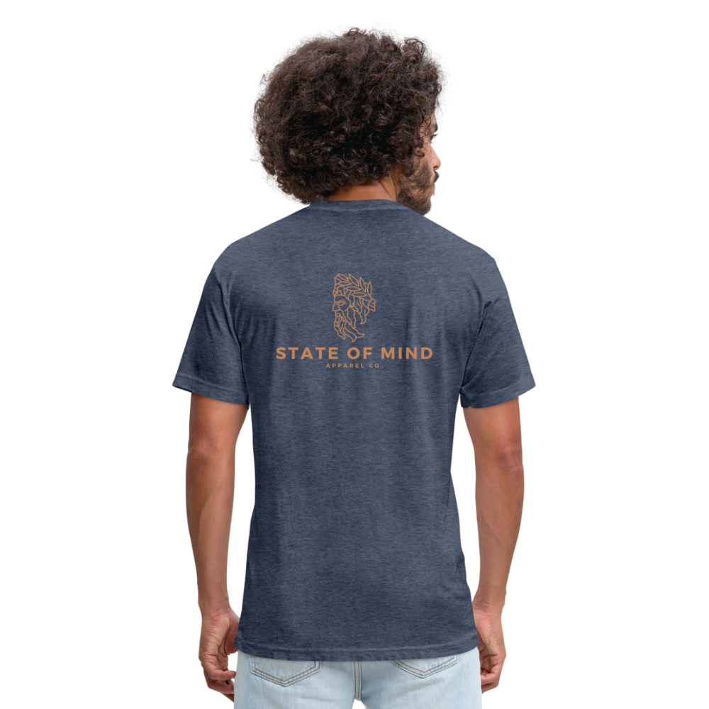 Mens Graphic Tee With Logo - heather navy