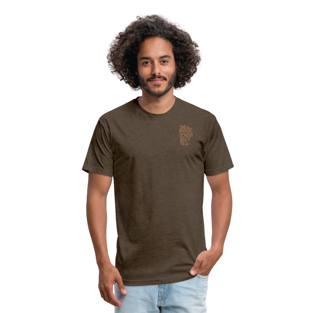 Mens Graphic Tee With Logo - heather espresso