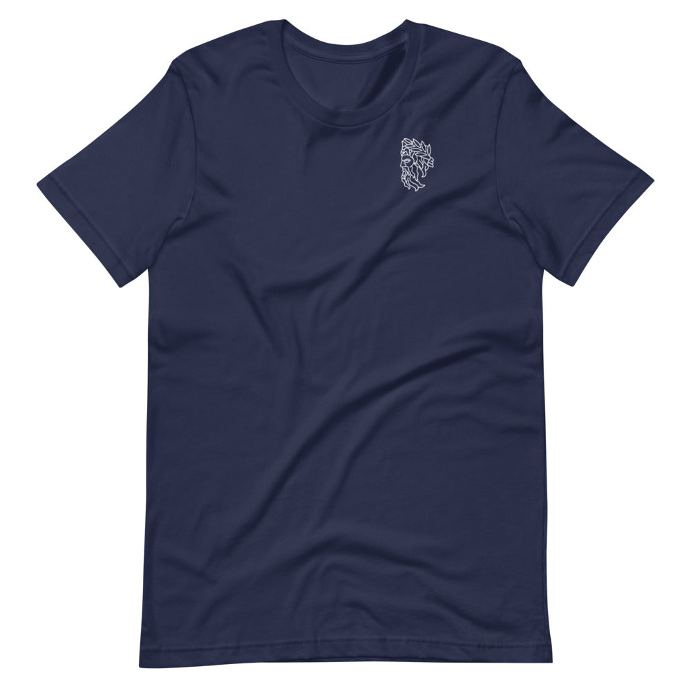 undefeated graphic t shirt | gray navy blue 5 graphic Large length: 27.5